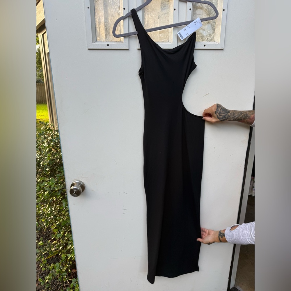 NWT Urban‎ outfitters black long dress with cut out XS